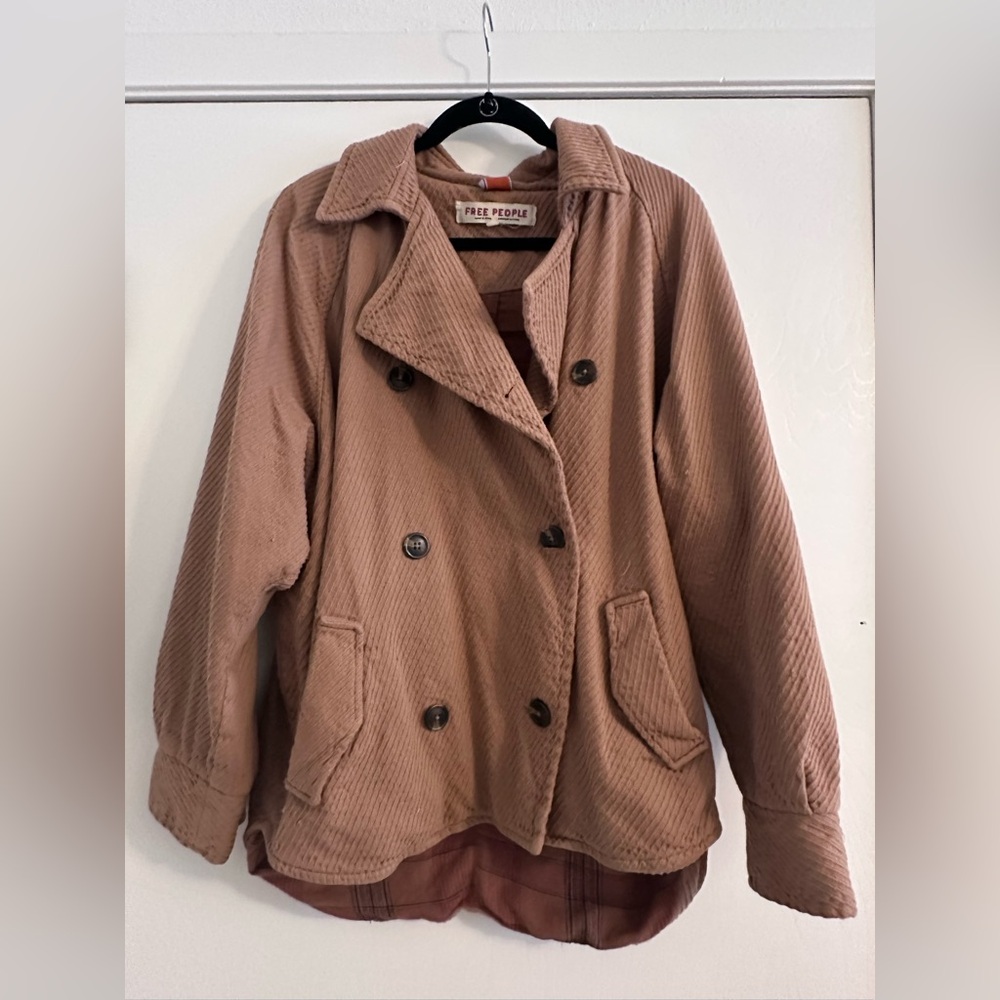 Free People Tan Pea Coat
